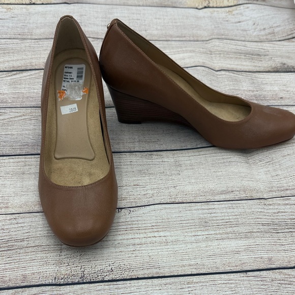 Naturalizer Brown Leather Wedges - Picture 1 of 5